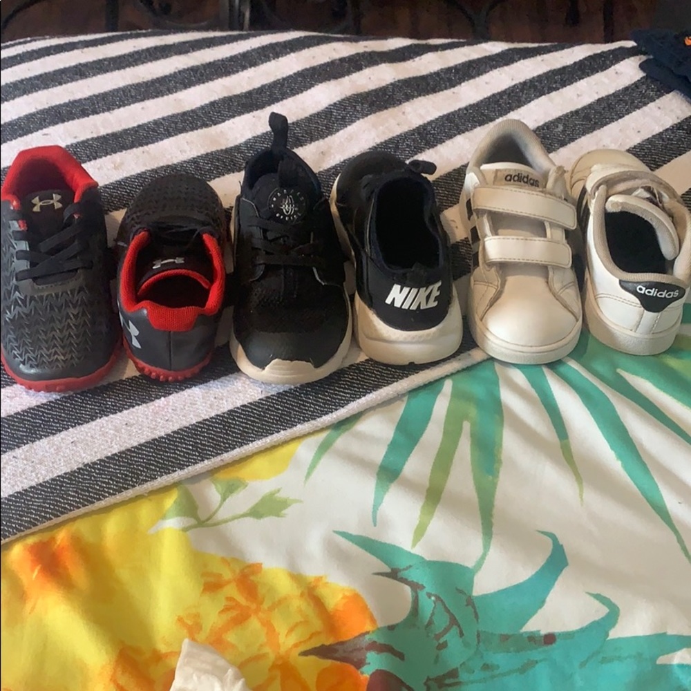 3 pairs Shoes Nike, under armour and adidas